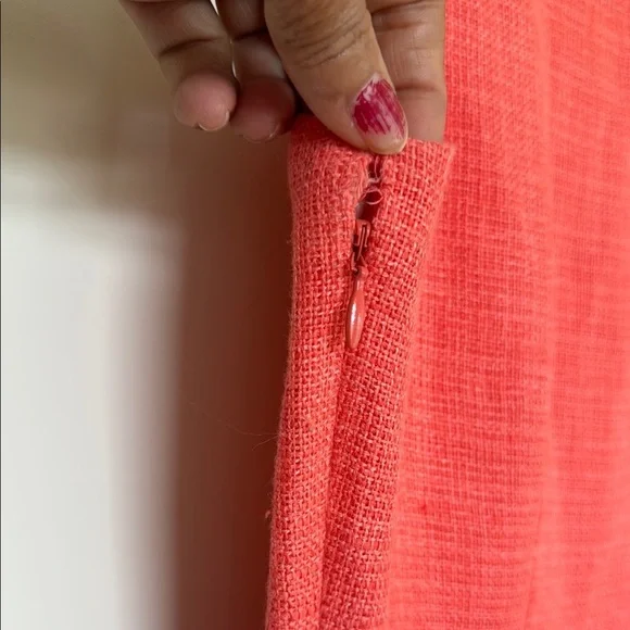 J. Crew Orange Sheath Midi Dress Sleeveless Crew Neck - Picture 7 of 9